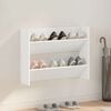 vidaXL Armoire &agrave; chaussures murale Blanc 80x18x60 cm Agglom&eacute;r&eacute;