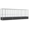 vidaXL Voli&egrave;re avec extension argent&eacute; 626,5x107x212 cm acier