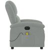 vidaXL Fauteuil inclinable &eacute;lectrique de massage gris clair velours