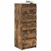 vidaXL Buffet avec tiroirs chêne fumé 37,5x35x99 cm bois d'ingénierie