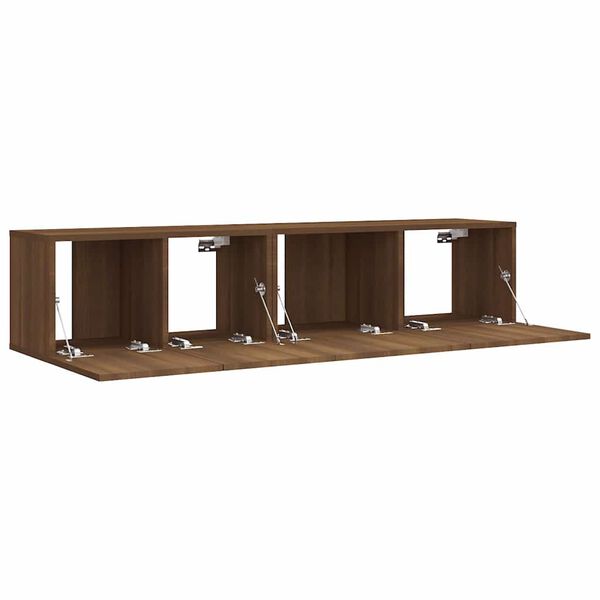 vidaXL Ensemble de meubles TV 2 pcs Ch&ecirc;ne marron Bois d'ing&eacute;nierie