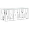 vidaXL Table basse 110x45x45 cm acier inoxydable et verre