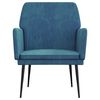 vidaXL Fauteuil Bleu 62x79x79 cm Velours
