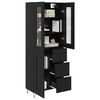 vidaXL Haut Armoire Ch&ecirc;ne noir 69,5 x 34 x 90 cm Bois d'ing&eacute;nierie