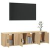 vidaXL Ensemble de meubles TV 3 pcs Ch&ecirc;ne sonoma Bois d'ing&eacute;nierie