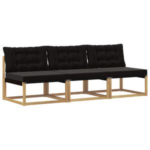 vidaXL Sofa de milieu ext&eacute;rieur Bois d'acacia massif et Textil&egrave;ne