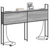 vidaXL Headboard de Rangement avec Station de Charge Sonoma gris