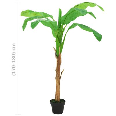 vidaXL Bananier artificiel avec pot 180 cm Vert