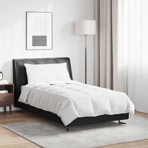 vidaXL Duvet d'&eacute;t&eacute; simple avec oreiller 2 pcs Blanc Plume de canard