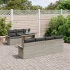 vidaXL Ensemble de canap&eacute; de jardin 8 pcs Gris clair polyrotin