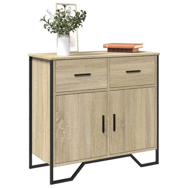 vidaXL Buffet chêne sonoma 79,5x35,5x74,5 cm bois d'ingénierie