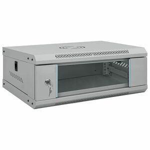 vidaXL Armoire réseau avec stockage Gris 53 x 35 x 21 cm Acier