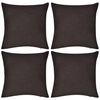 vidaXL Housses de coussin 4 pcs Coton Marron 40x40 cm
