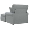 vidaXL Chaise lounge avec jupe Gris clair 91 x 157 x 91 cm tissu
