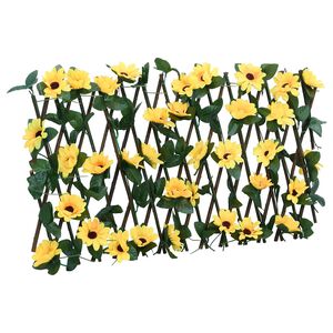 vidaXL Treillis de lierre artificiel extensible jaune 180x30 cm