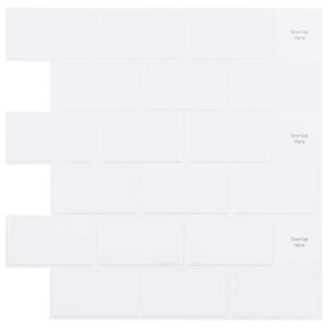 vidaXL Carreau de m&eacute;tro 50 pcs Blanc 30 x 30 cm Polyur&eacute;thane et PET