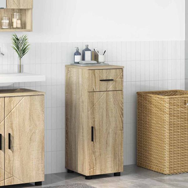vidaXL Cabinet de salle de bain Chêne Sonoma 30 x 35 x 80 cm