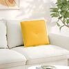 vidaXL Coussin de Dos Jaune clair 50 x 45 cm Tissu en velours c&ocirc;tel&eacute;