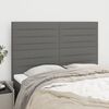 vidaXL T&ecirc;te de lit Gris fonc&eacute; 144 x 5 x 118/128 cm Tissu