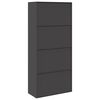 vidaXL Armoire de rangement 2 pcs Noir 90 x 40 x 200 cm Acier