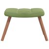 vidaXL Chaise &agrave; bascule avec repose-pied Vert clair Velours