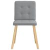 vidaXL Chaises &agrave; manger lot de 2 gris clair tissu