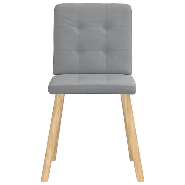 vidaXL Chaises &agrave; manger lot de 2 gris clair tissu