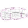 vidaXL Salon de jardin 7 pcs bois de pin massif