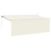 vidaXL Auvent r&eacute;tractable Cr&egrave;me 400 x 200 cm Polyester et Aluminium