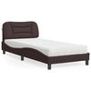 vidaXL Lit avec matelas Hvar marron fonc&eacute; 90x200 cm tissu