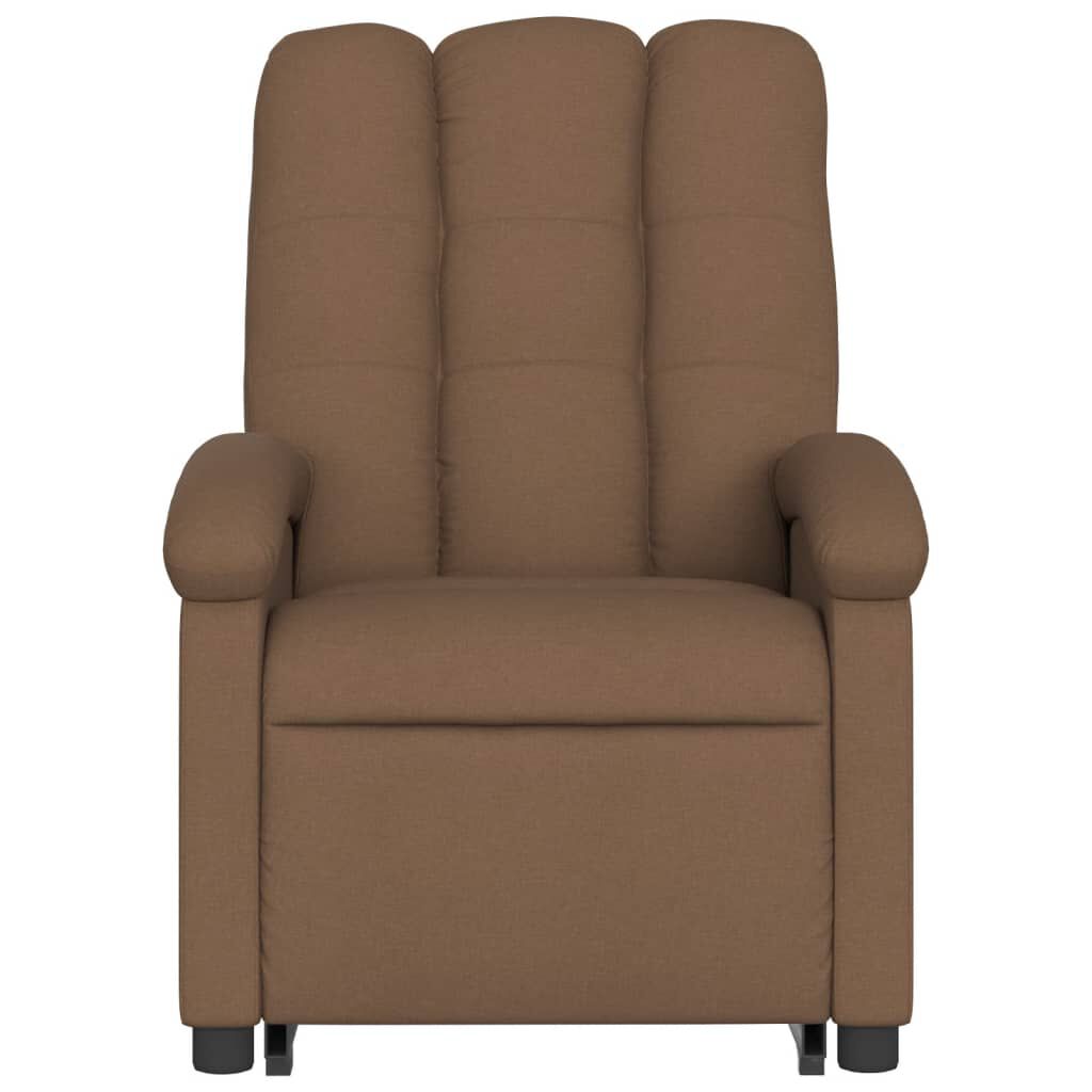 vidaXL Fauteuil de massage inclinable Marron Tissu