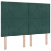 vidaXL Lit &agrave; ressorts avec matelas Vert fonc&eacute; 200 x 160 cm Polyester