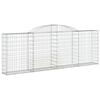 vidaXL Panier de gabions arqu&eacute; 300x30x100/120 cm Fer galvanis&eacute;