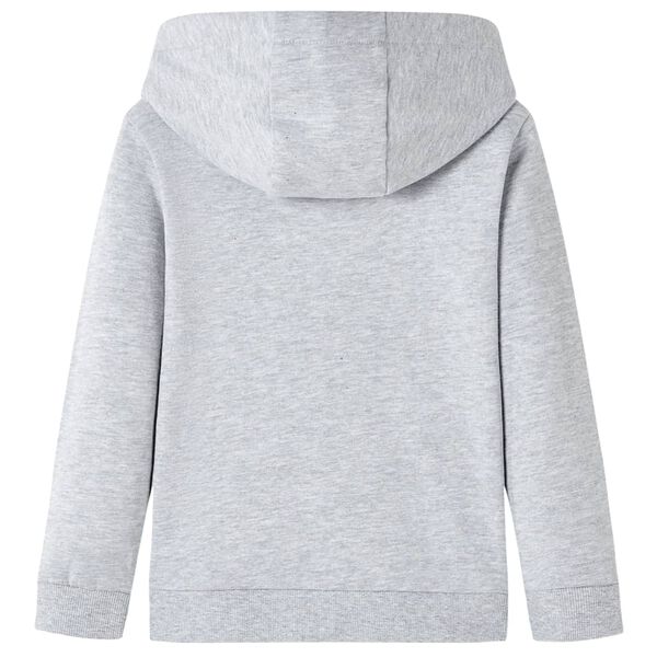 Sweatshirt &agrave; capuche pour enfants m&eacute;lange gris et orange 92