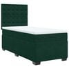 vidaXL Sommier &agrave; lattes de lit et matelas Vert fonc&eacute; 80x200 cm Velours