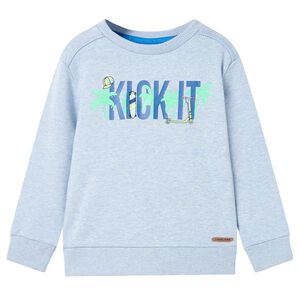 Sweatshirt pour enfants m&eacute;lange bleu p&acirc;le 104