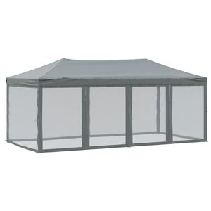 vidaXL Tente de r&eacute;ception pliable avec parois Anthracite 3x6 m