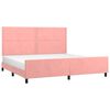 vidaXL Cadre de lit sans matelas rose 200x200 cm velours