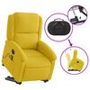 vidaXL Fauteuil inclinable de massage &eacute;lectrique jaune velours