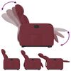 vidaXL Fauteuil inclinable rouge bordeaux tissu