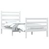 vidaXL Cadre de lit sans matelas bois de pin massif 100x200 cm blanc