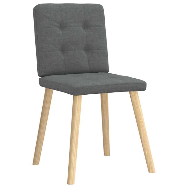 vidaXL Chaises à manger lot de 6 gris foncé tissu