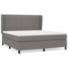 vidaXL Sommier &agrave; lattes de lit avec matelas Gris fonc&eacute; 180x200cm Tissu