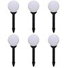 vidaXL 6 pcs Lampes d'all&eacute;e d'ext&eacute;rieur &agrave; LED 20 cm et piquet au sol