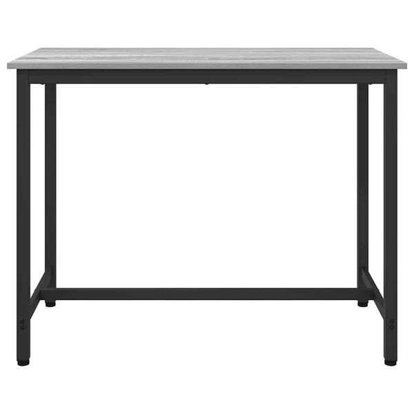vidaXL table Gris Sonoma 100 x 50 x 76,5 cm Bois d'ing&eacute;nierie et acier
