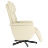vidaXL Fauteuil inclinable de massage et repose-pieds cr&egrave;me similicuir