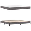 vidaXL Cadre de lit avec matelas Gris 200 x 200 cm tissu