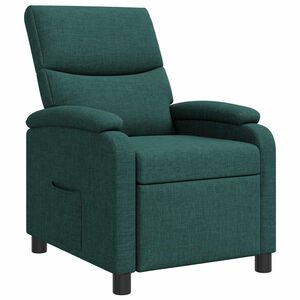 vidaXL Fauteuil inclinable Vert fonc&eacute; Tissu