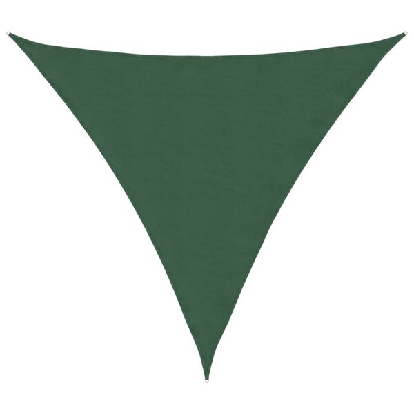 vidaXL Voile parasol tissu oxford triangulaire 4x4x4 m vert fonc&eacute;