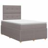 vidaXL Lit boxspring avec matelas Taupe 120 x 200 cm Tissu